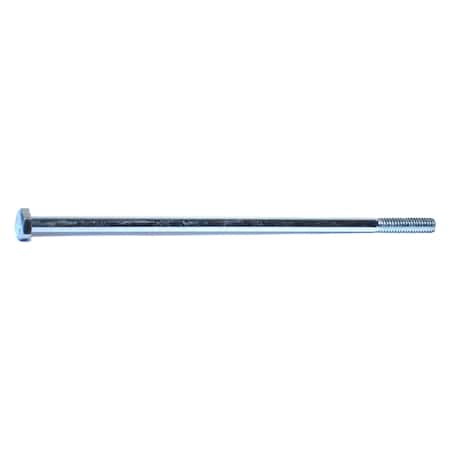 Midwest Fastener Grade 2, 1/4"-20 Hex Head Cap Screw, Zinc Plated Steel, 7 in L, 100 PK 00022